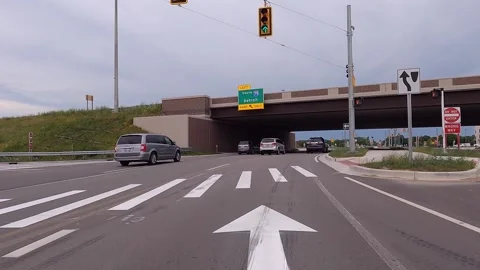 Twisted Intersection 14 Mile Rd Madison Heights, Michigan Video stock 155909295