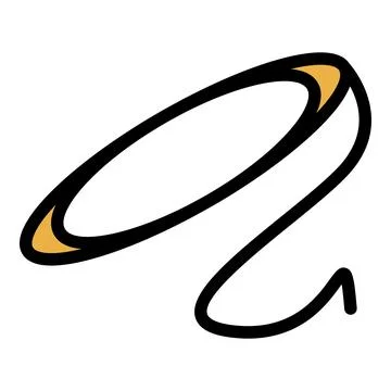 Twisted lasso icon vector flat Stock Illustration