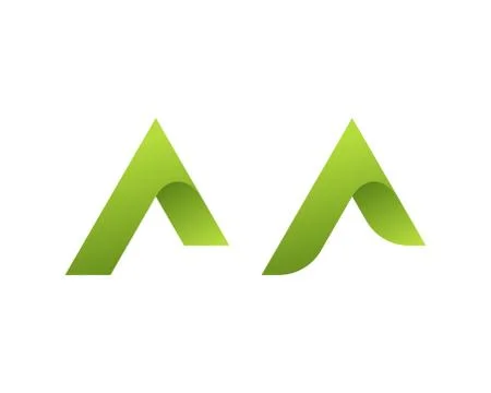 Twisted letter A logo design Illustrazione stock