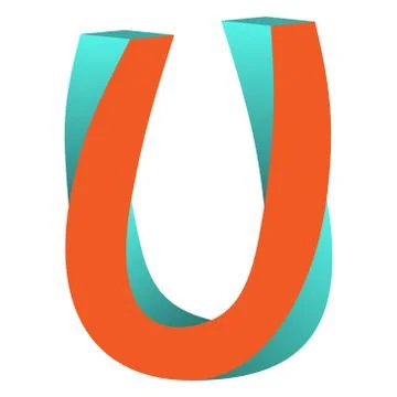 Twisted Letter U Logo Icon Design Template Element Stock-Illustration