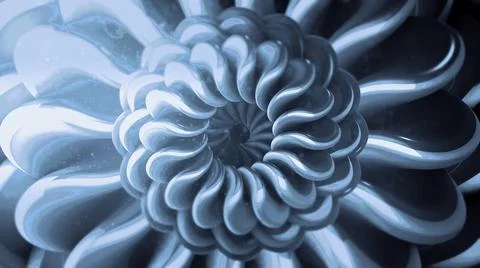 A twisted loop in abstraction. Motion. Blue and gray background in which the Stock Illustration