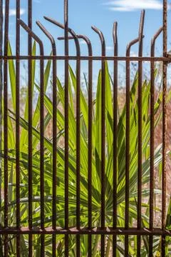 Twisted metal grating Stock Photos