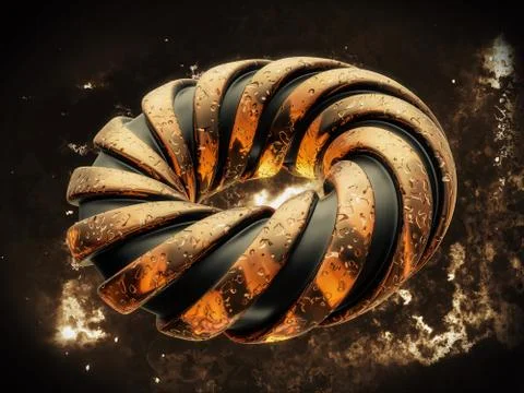 Twisted Metal Ring Stock Illustration