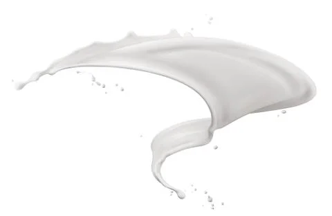 Twisted milk splash Stock Photos