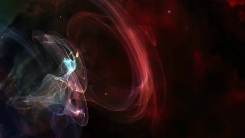 Twisted multicolored Spinning Plasma cosmic cloud wave Stock Footage 172229577