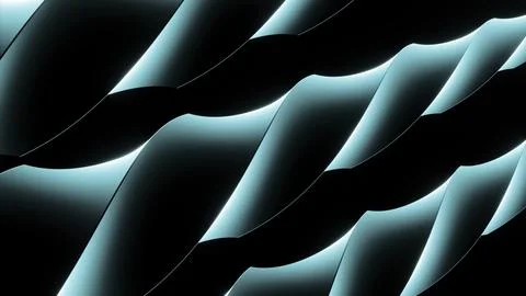 Twisted neon stripes looking like braids on a black background. Design. Parallel Stock Illustration