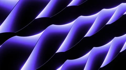 Twisted neon stripes looking like braids on a black background. Design. Parallel 스톡 일러스트