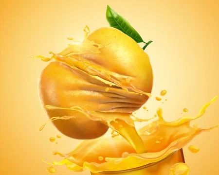 Twisted orange flying out Stock-Illustration