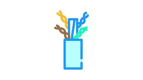 Twisted pair cable color icon animation Stock Footage 327271757
