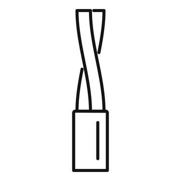 Twisted pair cable communicating data line art icon Stock Illustration