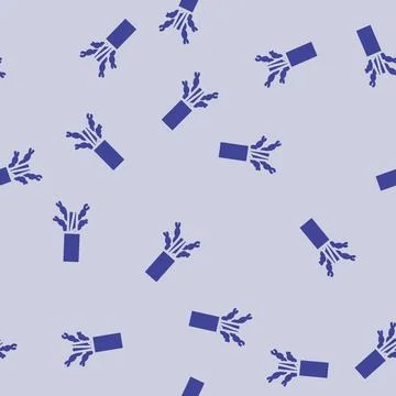 Twisted pair cable glyph vector seamless pattern Illustrazione stock