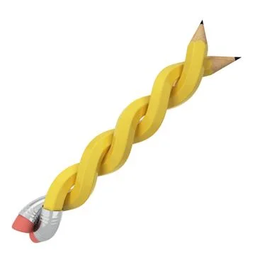 Twisted pencils Stock Illustration