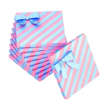 Twisted pile of gift boxes isolated イラスト素材