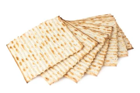 Twisted pile of multiple matza flatbreads Stock Photos