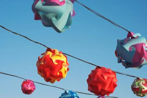 Twisted Plastic Lanterns Stock Photos