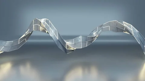 Twisted polygonal structure seamless loop 3D render animation 4k UHD 3840x2160 Stock Footage 110723807