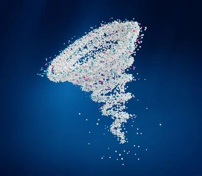 Twisted powder of detergent grain flow and cyclone special effect stain remover Stock Illustration