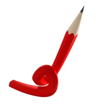 Twisted red pencil Illustrazione stock