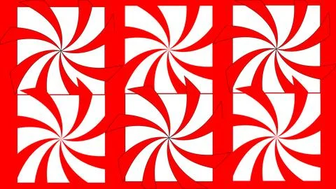 Twisted red rays candy backgrounds set, retro backgrounds Stock Illustration