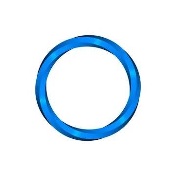 Twisted ring. Isolated on white background. 3D rendering illustration. 스톡 일러스트