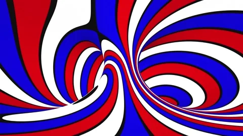 Twisted rotation - Red Blue White vertical strips - 4K Stock Footage 232956086