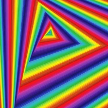 Twisted sequence with spectrum triangle forms Stock Illustration