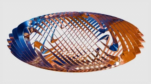 Twisted Shape Made Of Chrome Material Stock Footage 297357298