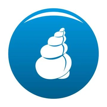 Twisted shell icon vector blue Stock Illustration