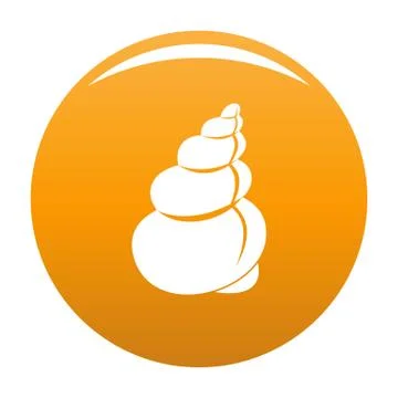 Twisted shell icon vector orange Illustrazione stock