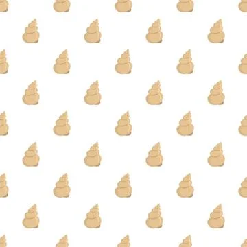 Twisted shell pattern seamless vector Stock Illustration