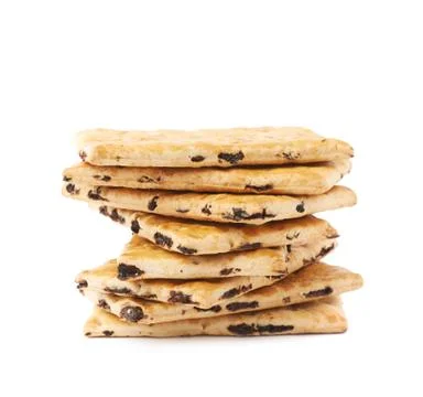Twisted stack of cookies isolated Stock Photos