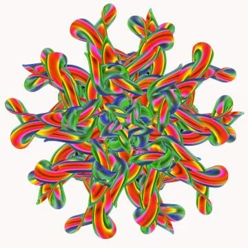 Twisted star mandala Stock Illustration