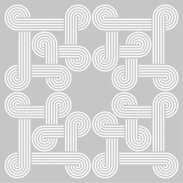 Twisted striped lines vector seamless pattern. Stock Illustration