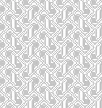 Twisted striped lines vector seamless pattern. Stock Illustration