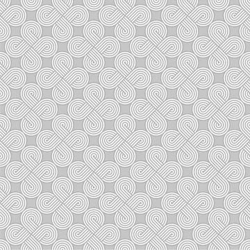 Twisted striped lines vector seamless pattern. Stock Illustration