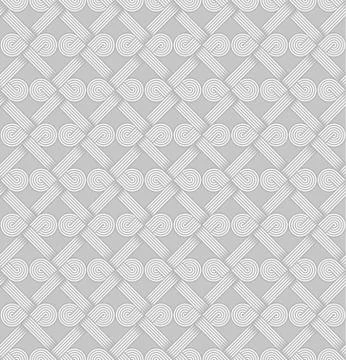 Twisted striped lines vector seamless pattern. Illustrazione stock