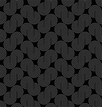 Twisted striped lines vector seamless pattern. Stock Illustration