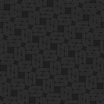 Twisted striped lines vector seamless pattern. Stock Illustration