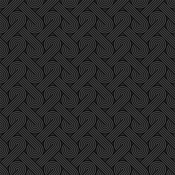 Twisted striped lines vector seamless pattern. Stock Illustration