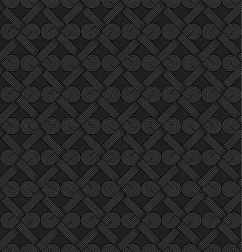 Twisted striped lines vector seamless pattern. Stock Illustration