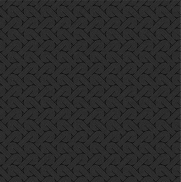 Twisted striped lines vector seamless pattern. Stock Illustration