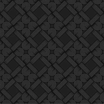 Twisted striped lines vector seamless pattern. Stock Illustration