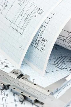 Twisted technical drawing 写真素材