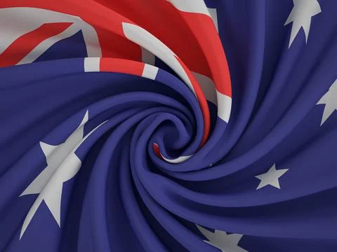 Twisted textile Australia flag Stock Illustration