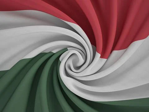 Twisted textile Hungary flag Stock Illustration