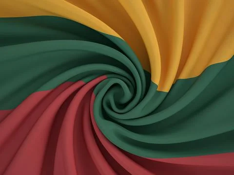 Twisted textile Lithuania flag Stock Illustration