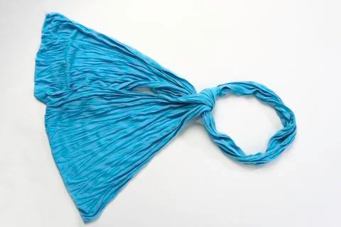 Twisted textile scarf on a white background Fotos de archivo