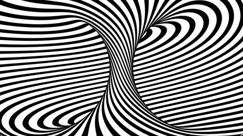Twisted torus illusion 3d seamless loop animation. Optical illusion wormhole Stock Footage 152834946
