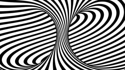 Twisted torus illusion 3d seamless loop animation. Optical illusion wormhole Stock Footage 153080157