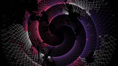 Twisted Triangle Tunnel  Purple White Red Stock Footage 53671577